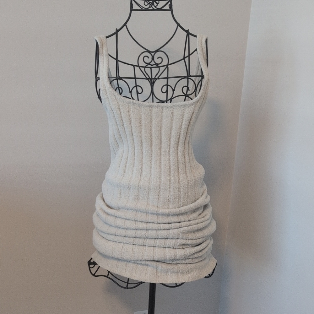 Cream Coloured - Wilfred Free Aritzia Hush Ribbed Knit Maxi Dress - Size Medium - Picture 4 of 5